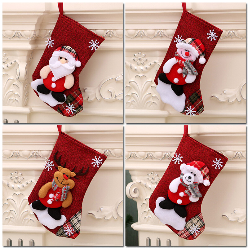 Ziemassvētku zeķes maiss Ziemassvētku vecītis Sniegavīrs Piekārtas zeķes Ziemassvētku eglīšu rotājumi Ziemassvētku dekors mājām Jaunais gads Navidad Candy dāvanu maisiņš