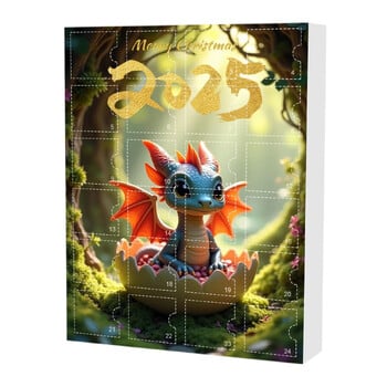 Fashion Christmas Advent Countdown Calendar 24 Day Surprise Gift Acrylic Dragon Hanging Calendars 2d Χριστουγεννιάτικα στολίδια κρεμαστού