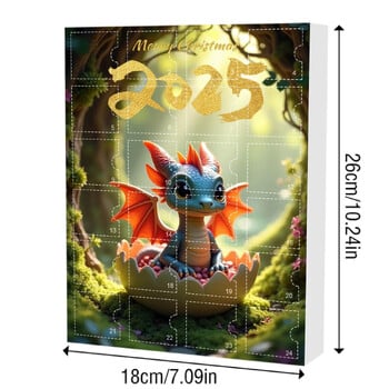 Fashion Christmas Advent Countdown Calendar 24 Day Surprise Gift Acrylic Dragon Hanging Calendars 2d Χριστουγεννιάτικα στολίδια κρεμαστού