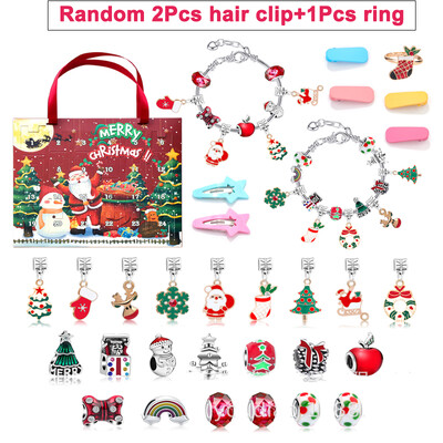 Karácsonyi adventi naptár ékszeres ajándékdoboz 24 napos visszaszámlálás naptárak ékszer karkötők lányoknak újévi ajándék karácsonyi dekoráció