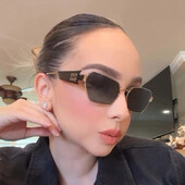 Metāla Taisnstūra Saulesbrilles Sievietēm Mode Augstas kvalitātes ietvars Brilles Vintage Zīmolu Dizaineru Brilles UV400 Gafas De Sol Mujer 2024