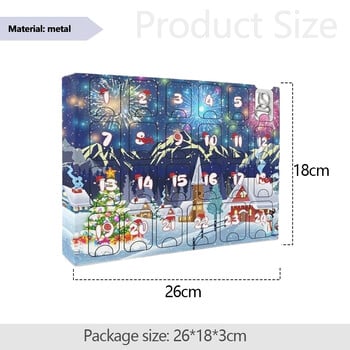 2025 Metal Ruban Lock Puzzle Toy Advent Calendar Kit 24 Days Christmas Advent Calendar Χριστουγεννιάτικο δώρο για παιδιά Ημερολόγιο αντίστροφης μέτρησης