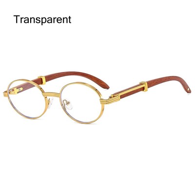 2024 m. Retro ovalūs vyrų akiniai nuo saulės Madingi prekės ženklo dizaineriai Skaidrūs gradiento lęšiai Moteriški akiniai Prabangūs mediniai akinių nuo saulės šešėliai UV400