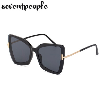 Modes Kaķu acu saulesbrilles Sievietēm Populāri produkti Vintage Cateye saulesbrilles sievietēm Daļēji bezmalas tauriņš sieviešu saulesbrilles