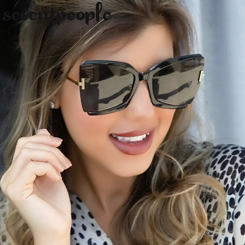 Modes Kaķu acu saulesbrilles Sievietēm Populāri produkti Vintage Cateye saulesbrilles sievietēm Daļēji bezmalas tauriņš sieviešu saulesbrilles