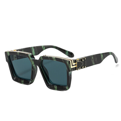 Τετράγωνα γυαλιά ηλίου νέας επωνυμίας μόδας για γυναίκες Ανδρικά πολυτελή κορυφαία ποιότητα Vintage Clear Frame Γυαλιά ηλίου Ins Trending UV400