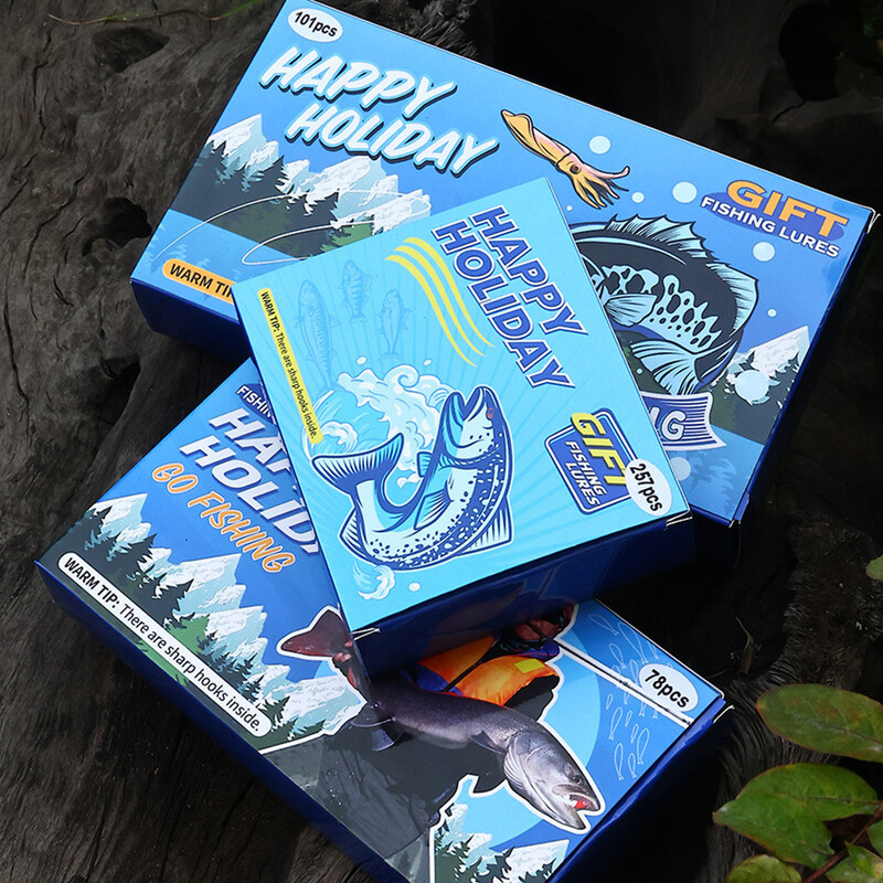 Χριστουγεννιάτικη αντίστροφη μέτρηση σετ ψαριών Fishing Lure Advent Calendar 2024 For Adult Men Teen Boys Δώρο για Χριστουγεννιάτικο σύζυγο φίλο