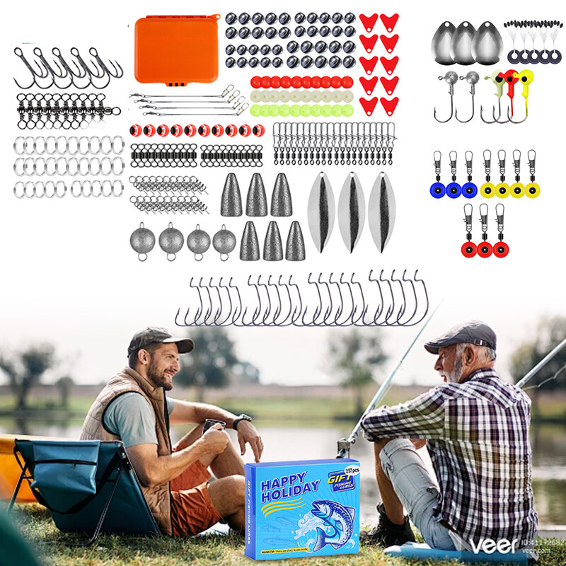 Χριστουγεννιάτικη αντίστροφη μέτρηση σετ ψαριών Fishing Lure Advent Calendar 2024 For Adult Men Teen Boys Δώρο για Χριστουγεννιάτικο σύζυγο φίλο