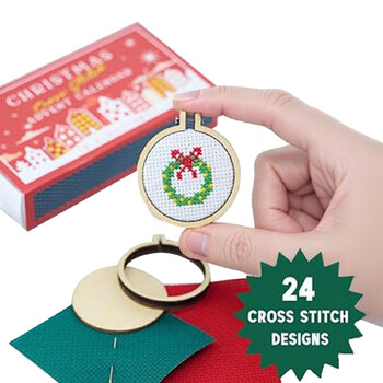 Cross Stitch Christmas Advent Calendar 24 Days Stitch Christmas Countdown Calendar Ebroidery Kit για αρχάριους λάτρεις της χειροτεχνίας