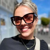 Női divatos macskaszemű napszemüvegek 2024 luxusmárka Divatos túlméretezett macskaszemű napszemüvegek Női színátmenetes árnyalatú, nagy keretes szemüvegek