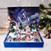 Χριστουγεννιάτικο ημερολόγιο 12 ημερών με 12 τμχ Χάρτινο Σπίτι Χριστουγεννιάτικο Ημερολόγιο Εκπλήξεις Κουτί Χριστουγεννιάτικα Δώρα για Παιδιά Ενήλικες