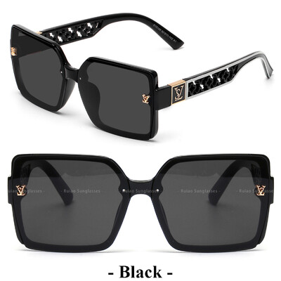 Luksusa kvadrātveida dizaineru modes lielas saulesbrilles sievietēm brilles zīmols 2024 sieviešu sieviešu retro toņi UV400 saulesbrilles