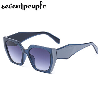 Modes kaķu acu saulesbrilles sievietēm 2024. gada luksusa zīmola dizaineru vintage kvadrātveida saulesbrilles sievietēm, retro neregulāru toņu brilles