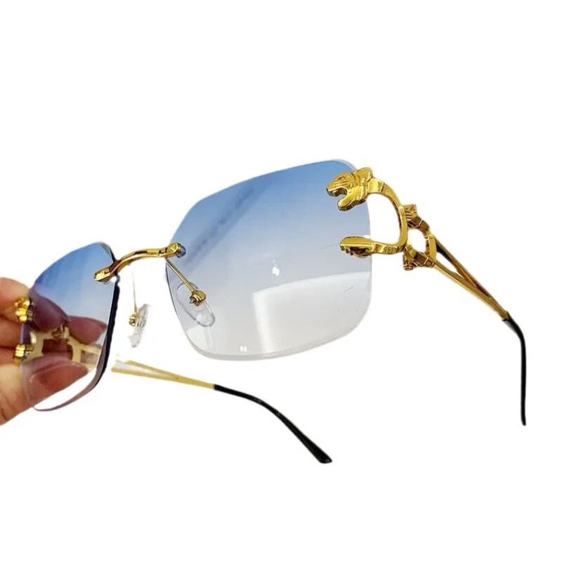 Kaijia berėmiai akiniai nuo saulės Amazon Leopard Head Metaliniai lauko akiniai nuo saulės Universalūs akiniai motociklams balaklavų vamzdžiams