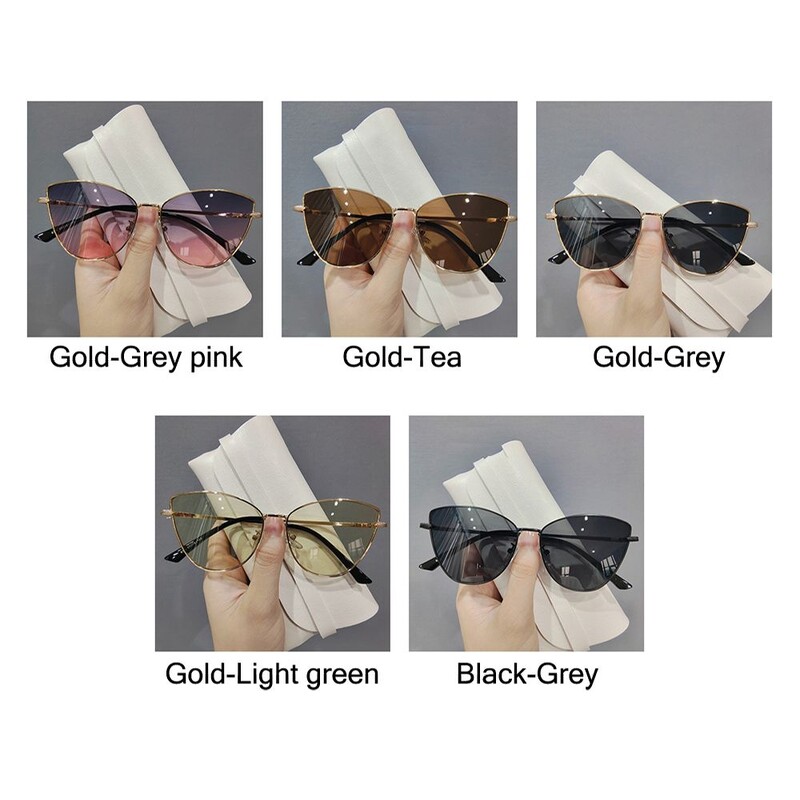 Mazas vintage kaķu acu saulesbrilles, modernas, modernas sieviešu vasaras brilles, populāri lielizmēra toņi sievietēm UV400