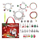 Βραχιόλι Advent Calendar 2024 Advent Calendar Κιτ κατασκευής βραχιολιών Χριστουγεννιάτικα κοσμήματα Κιτ κατασκευής 24 ημερών Ημερολόγιο αντίστροφης μέτρησης για