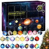 24 Days Christmas Advent Calendar CountdownUniverse Galaxy Collection Set Σετ Cosmic Planet Χριστουγεννιάτικα δώρα για κορίτσια Αγόρια