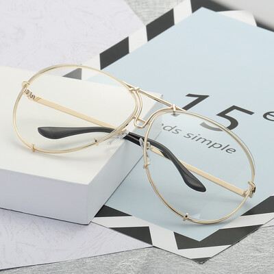 2025. g. Jaunas modes izmēģinājuma saulesbrilles sievietēm Lielizmēra luksusa saulesbrilles sievietēm, vēss spogulis, vintage sieviešu gradienta toņi UV400