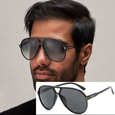 Vintage lielizmēra izmēģinājuma saulesbrilles sievietēm zīmola dizainers melns dzeltens aizsargbrilles gradients liela rāmis saulesbrilles UV400 luksusa vīriešu Sh