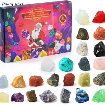 Countdown Calendar Χριστουγεννιάτικα Στολίδια 2024 Advent Countdown Calendar For Children Δώρο 24 Days Energy Stone Χριστουγεννιάτικη διακόσμηση