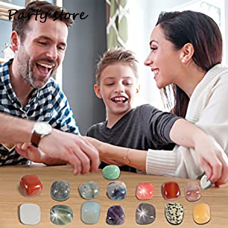 Calendar de numărătoare inversă Ornamente de Crăciun 2024 Calendar de numărătoare inversă de Advent Pentru Copii Cadou 24 de zile Energy Stone Decor de Crăciun