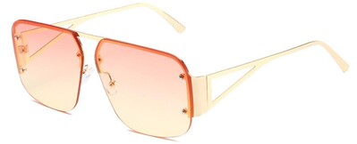 Μοντέρνα τετράγωνα γυναικεία γυαλιά ηλίου 2024 Luxury Fashion Shades Μεταλλικός σκελετός Γυαλιά ηλίου Unisex Light Tea Ocean Lens Riml