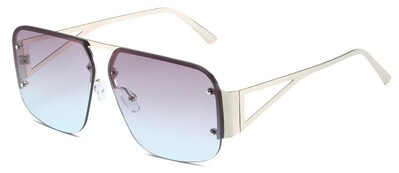 Μοντέρνα τετράγωνα γυναικεία γυαλιά ηλίου 2024 Luxury Fashion Shades Μεταλλικός σκελετός Γυαλιά ηλίου Unisex Light Tea Ocean Lens Riml