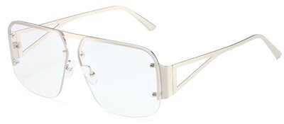 Μοντέρνα τετράγωνα γυναικεία γυαλιά ηλίου 2024 Luxury Fashion Shades Μεταλλικός σκελετός Γυαλιά ηλίου Unisex Light Tea Ocean Lens Riml