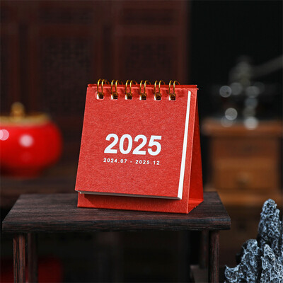 Comerț cu ridicata 10 buc/lot 2025 Mini Calendar simplu, hârtie de birou, planificator zilnic, planificator de masă, agendă anuală, organizare