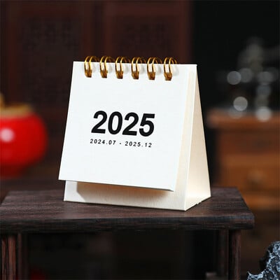 Comerț cu ridicata 10 buc/lot 2025 Mini Calendar simplu, hârtie de birou, planificator zilnic, planificator de masă, agendă anuală, organizare
