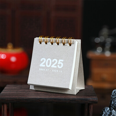 Comerț cu ridicata 10 buc/lot 2025 Mini Calendar simplu, hârtie de birou, planificator zilnic, planificator de masă, agendă anuală, organizare