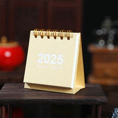 Comerț cu ridicata 10 buc/lot 2025 Mini Calendar simplu, hârtie de birou, planificator zilnic, planificator de masă, agendă anuală, organizare