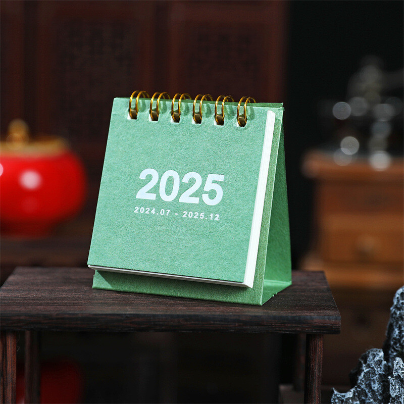 Comerț cu ridicata 10 buc/lot 2025 Mini Calendar simplu, hârtie de birou, planificator zilnic, planificator de masă, agendă anuală, organizare
