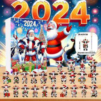 Χριστουγεννιάτικη διακόσμηση 2024 Holiday Advent Calendar Advent Calendar Συλλεκτικό δισδιάστατο αστείο σετ ζώων Αναμνηστικό συλλεκτικό ντεκόρ