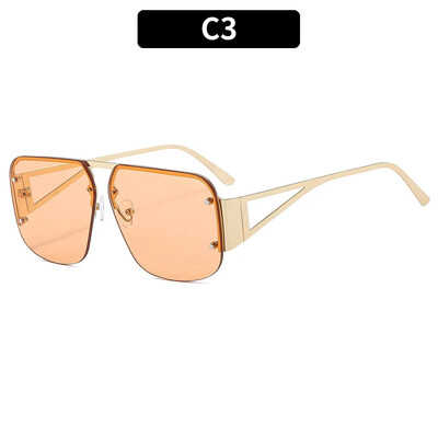 Μόδα Υπερμεγέθη τετράγωνα γυαλιά ηλίου Γυναικεία επώνυμη σχεδιάστρια Vintage τετράγωνα γυαλιά ηλίου Γυναικεία γυαλιά ηλίου μεγάλου σκελετού UV400