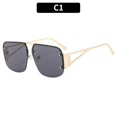 Μόδα Υπερμεγέθη τετράγωνα γυαλιά ηλίου Γυναικεία επώνυμη σχεδιάστρια Vintage τετράγωνα γυαλιά ηλίου Γυναικεία γυαλιά ηλίου μεγάλου σκελετού UV400