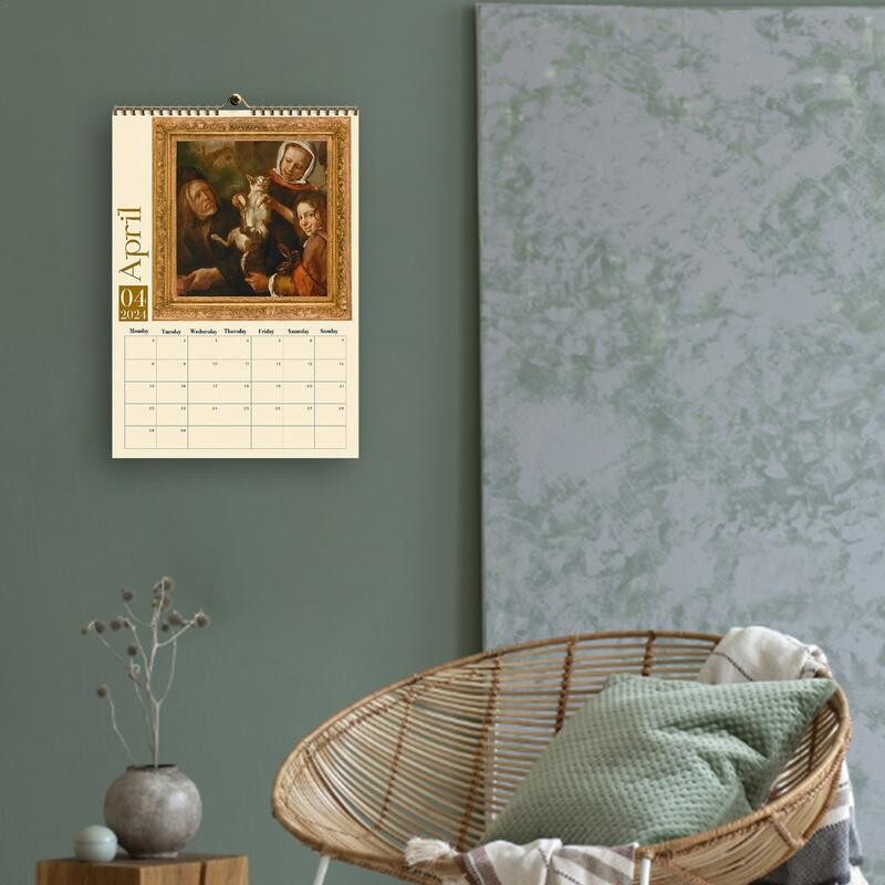 2024 m. viduramžių kačių kalendorius Keista viduramžių kačių sieninis kalendorius Bjaurios katės mėnesinis sieninis kalendorius su kačių nuotraukomis Meno dekoracijos