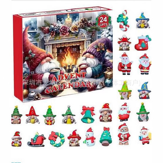 Rechizite de Crăciun 2024 Calendar de Advent Gnome 24 de zile Calendare de Advent de Crăciun Copii Cadouri populare Decoratiuni de Revelion