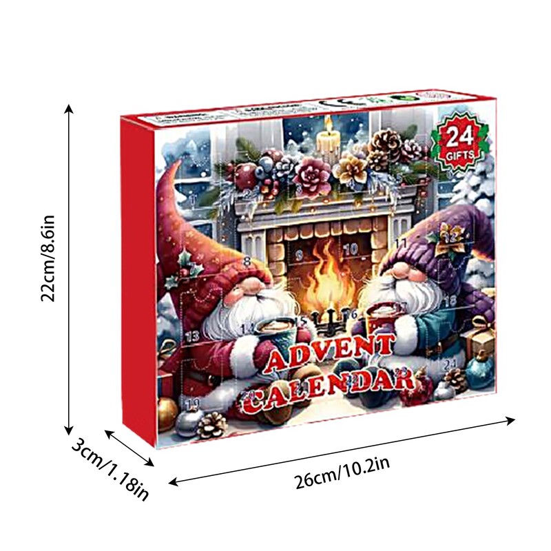 Rechizite de Crăciun 2024 Calendar de Advent Gnome 24 de zile Calendare de Advent de Crăciun Copii Cadouri populare Decoratiuni de Revelion