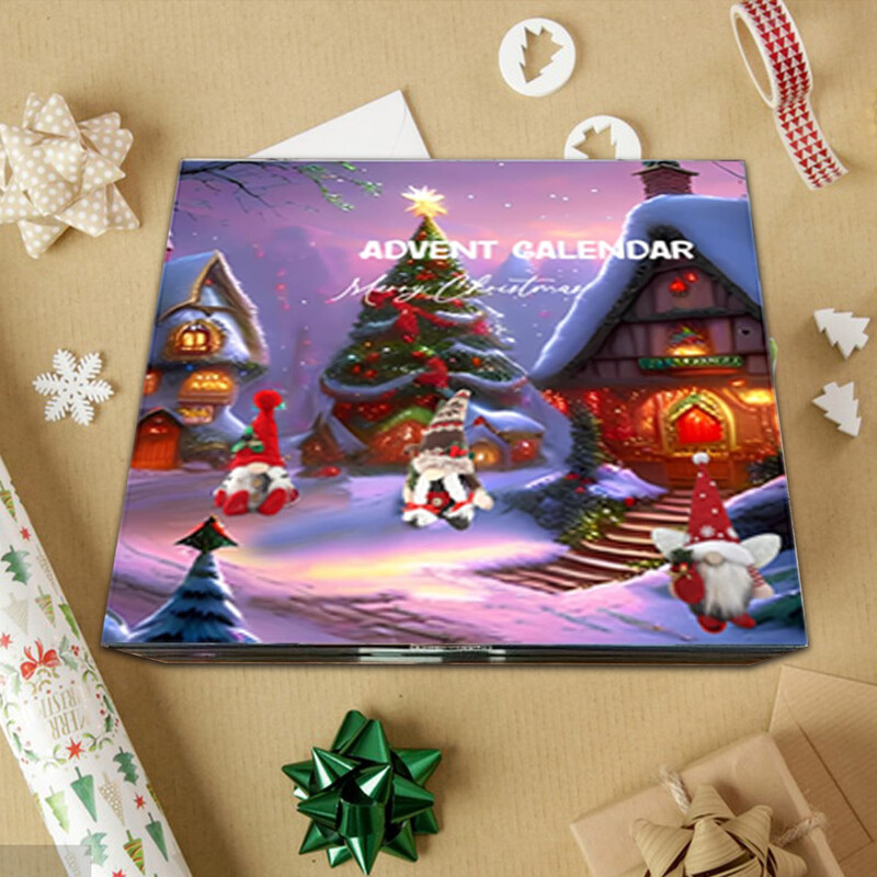 Kalėdų 2024 m. Gnome Advento kalendorius 24 dienų Kalėdų Advento kalendorius su kolekcionuojamomis gnome lėlėmis Kalėdų atgalinio skaičiavimo kalendorius