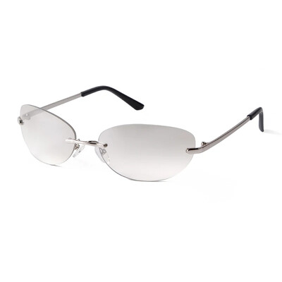 2024 m. madingi stačiakampiai akiniai be rėmelių, kvadratiniai vintažiniai akiniai, prabangus dizainas, madingi rėmeliai, akiniai nuo saulės, berėmiai akiniai UV400