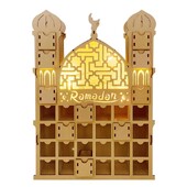 Ramadano atgalinio skaičiavimo kalendorius „Pasidaryk pats“ medinis Eid Mubarako ornamentas medinis stalčius namų vakarėliui dekoruoti amatai, laivas