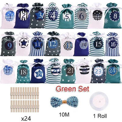 Kalėdų dekoravimas Advento kalendorius Advento kalendorius dovanų maišeliai „pasidaryk pats“ saldainių krepšys Linksmų Kalėdų Navidad Vaiko dovana Naujųjų Metų dekoras