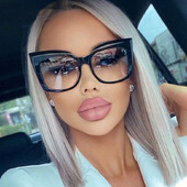 Vintage Cat Eye Oversized Akiniai nuo saulės Moteriški gradiento akinių šešėliai moterims Juodi Prabangūs kvadratiniai akiniai Gafas De Sol UV400