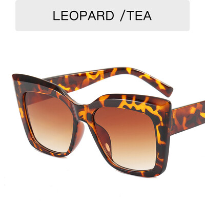 Vintage Cat Eye Oversized Akiniai nuo saulės Moteriški gradiento akinių šešėliai moterims Juodi Prabangūs kvadratiniai akiniai Gafas De Sol UV400