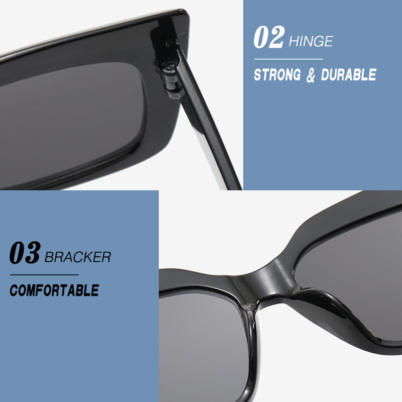 Vintage Cat Eye Lielizmēra saulesbrilles Sieviešu gradienta briļļu toņi sievietēm Melni Luksusa kvadrātveida brilles Gafas De Sol UV400