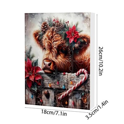 Kalėdų Aukštaitijos karvės papuošalai Kalėdų eglutės papuošalai pakabukų dekoracijos Akrilo karvė kabanti Kalėdų Advento kalendorius