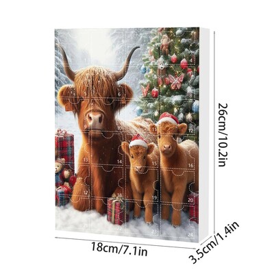 Kalėdų Aukštaitijos karvės papuošalai Kalėdų eglutės papuošalai pakabukų dekoracijos Akrilo karvė kabanti Kalėdų Advento kalendorius