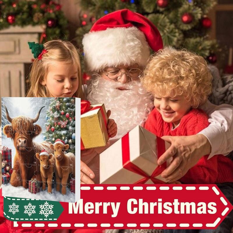 Kalėdų Aukštaitijos karvės papuošalai Kalėdų eglutės papuošalai pakabukų dekoracijos Akrilo karvė kabanti Kalėdų Advento kalendorius