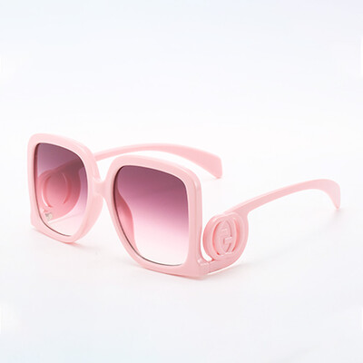 Vintažinio rėmelio pėdos giroskopas apvalios pėdos aksesuaras Didelio dydžio kvadratiniai moteriški madingi akiniai Retro stiliaus akiniai nuo saulės